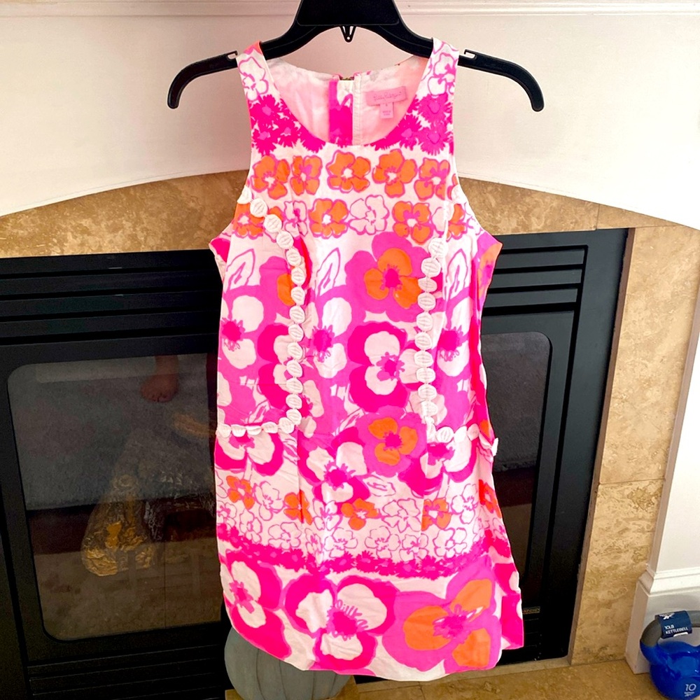 Lilly Pulitzer tank dress pink& orange- size 6